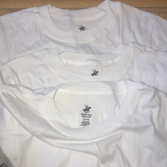 Pack of 3 White Tees for Boys - size Large 12/14 - Picture 2 of 4